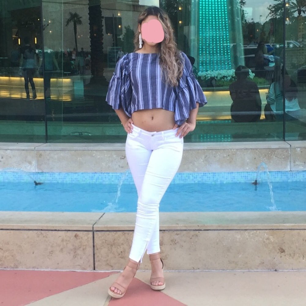 Striped Hollister Crop Top